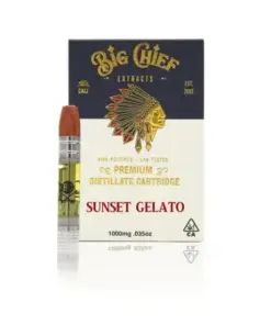Big Chief THC Vape Cartridge 1G – Sunset Gelato