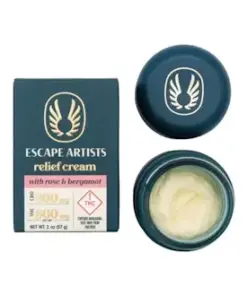 Escape Artist – Relief Cream – Rose & Bergamot (2:1:2) 2oz 800mg