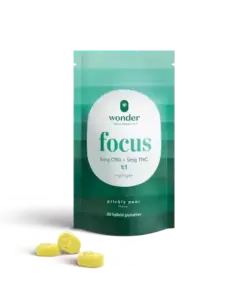 Wonder | 1:1 Focus Prickly Pear CBG:THC Gummies – 20 Pack